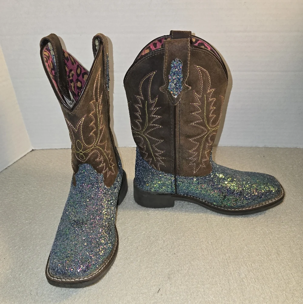 Cody James Shyanne Girl's Glitterana Western Boots size 2D